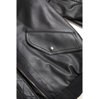 Dolce & Gabbana Black Leather Blouson Full Zip Bomber Jacket