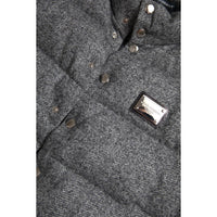 Dolce & Gabbana Elegant Chevron Knit Wool Blend Vest Jacket