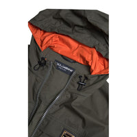 Dolce & Gabbana Green Orange Hooded Cotton Full Zip Jacket
