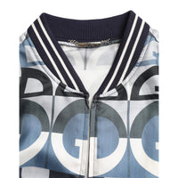 Dolce & Gabbana Multicolor Logo Print Bomber Blouson Jacket