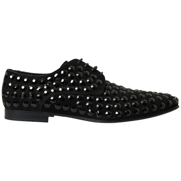 Dolce & Gabbana Sleek Black Suede Derby Formal Shoes