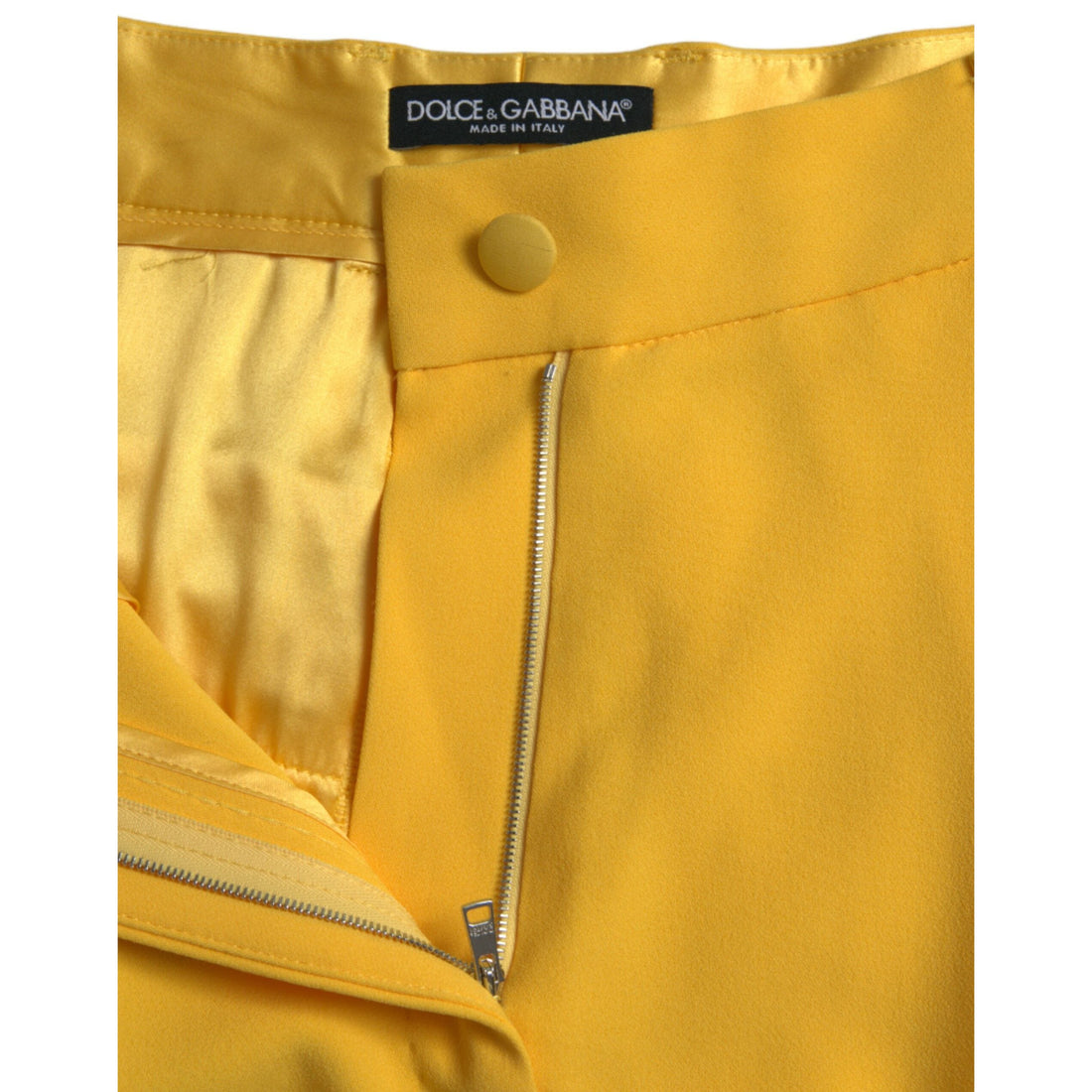 Dolce & Gabbana Yellow High Waist Hot Pants Bermuda Shorts