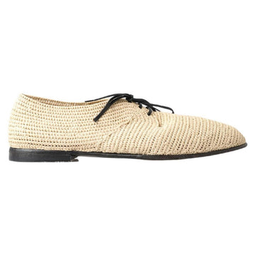 Dolce & Gabbana Chic Beige Derby Lace-Up Casual Men's Shoes