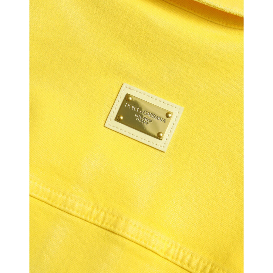 Dolce & Gabbana Yellow Cotton DENIM Jeans Coat Jacket