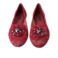 Dolce & Gabbana Elegant Floral Lace Vally Flats