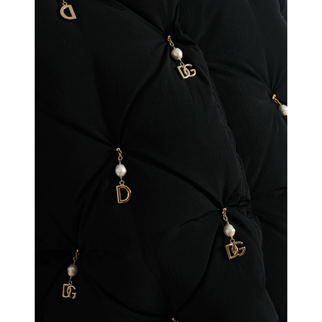 Dolce & Gabbana Elegant Quilted Jacket with Pearl Embellishment