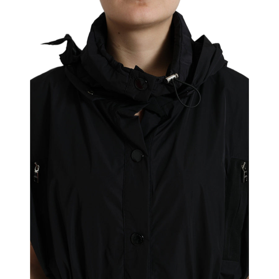 Dolce & Gabbana Elegant Long Peplum Jacket in Black