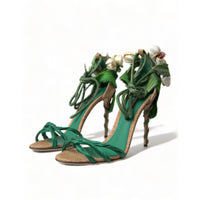 Dolce & Gabbana Emerald Elegance Satin Heels