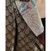 Dolce & Gabbana Multicolor Floral Patchwork Jacquard Jacket