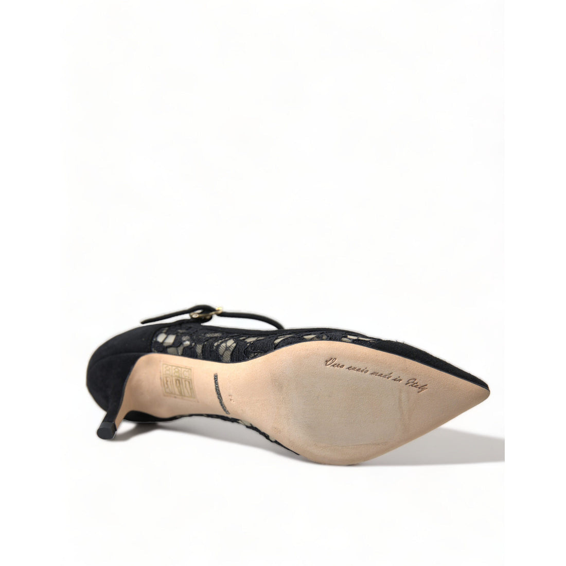 Dolce & Gabbana Black Viscose Taormina Lace Pumps Shoes