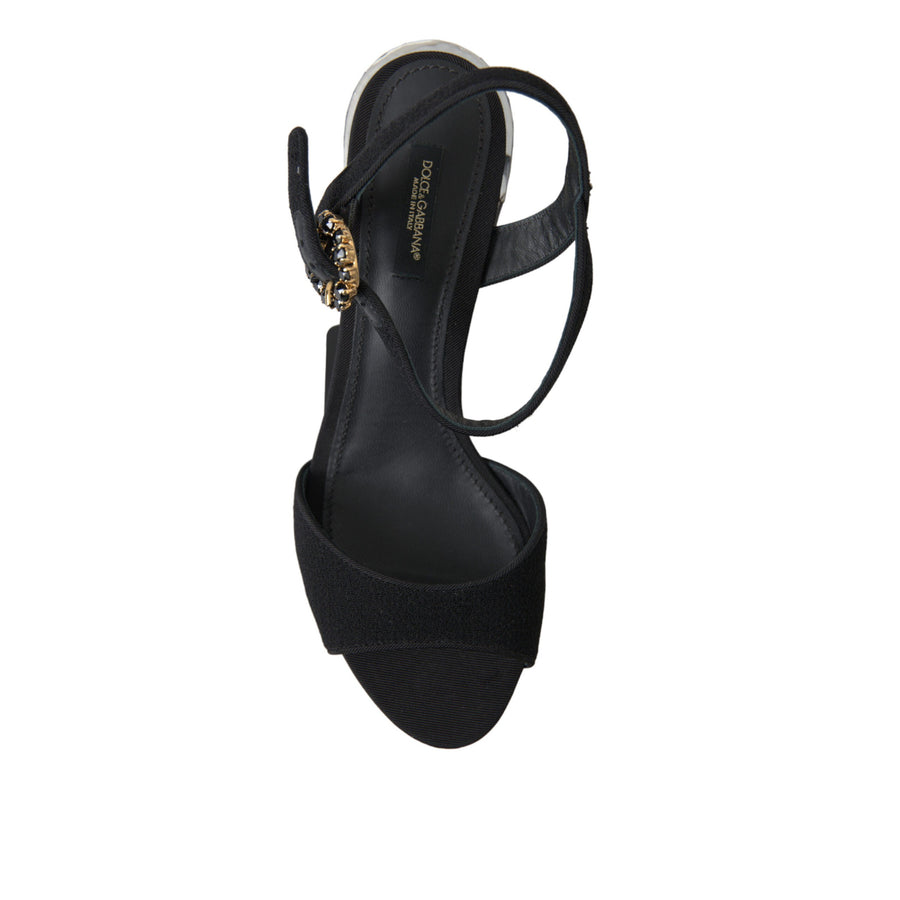 Dolce & Gabbana Elegant Ankle Strap Sandals with Mirror Heels