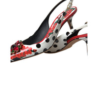 Dolce & Gabbana Chic Multicolor Floral Slingback Heels with Crystals
