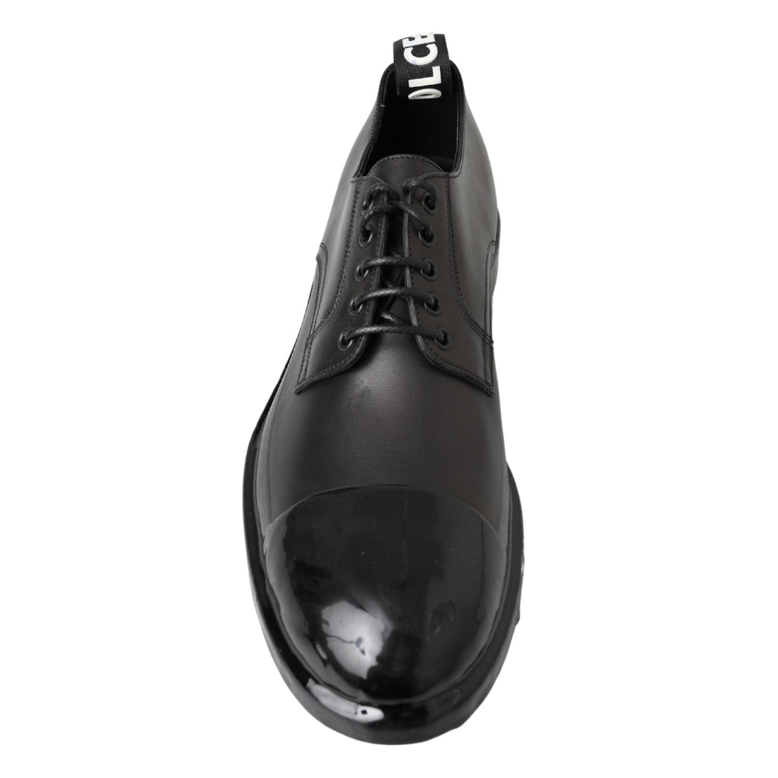 Dolce & Gabbana Black Leather Derby Dress Shoes