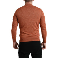Dolce & Gabbana Orange Cashmere Crew Neck Pullover Sweater