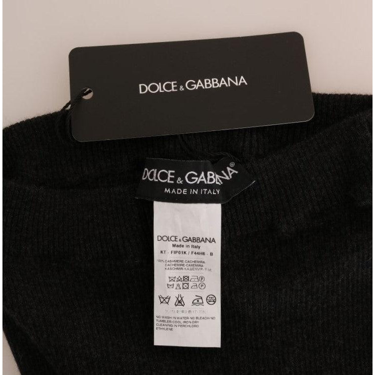 Dolce & Gabbana Elegant Gray Cashmere High Waist Pants