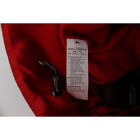 Dolce & Gabbana Red Silk Crystal-Embellished Mini Shorts