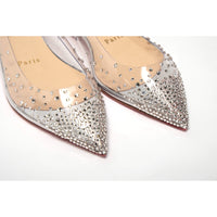 Christian Louboutin Silver Crystals Flat Point Toe Shoe