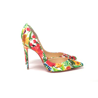 Christian Louboutin Multicolor Flower Printed High Heels Pumps Shoes