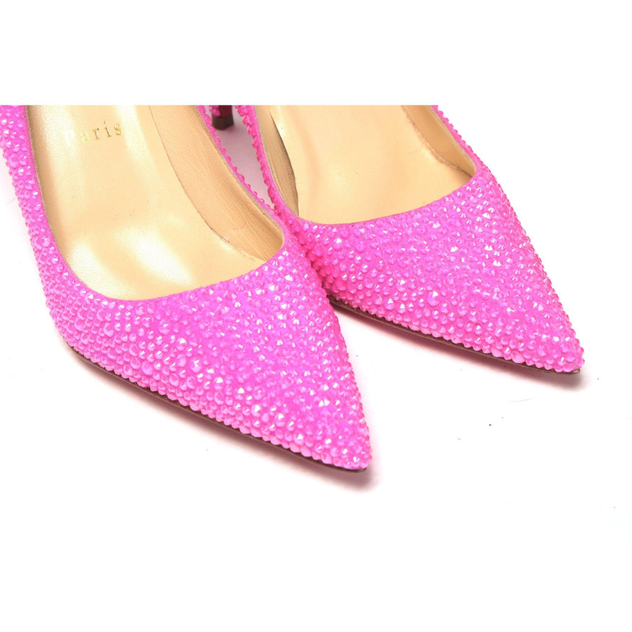 Christian Louboutin Hot Pink Embellished High Heels Pumps