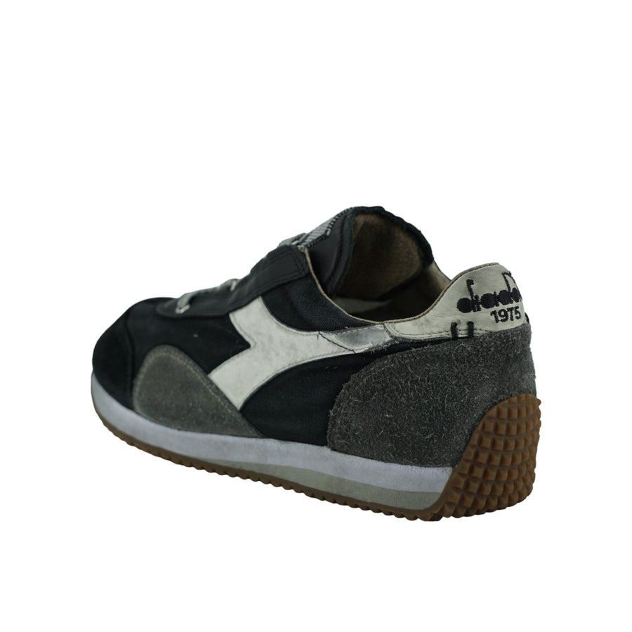 Diadora Black and Gray Equipe H Dirty Stone Wash Evo Sneakers