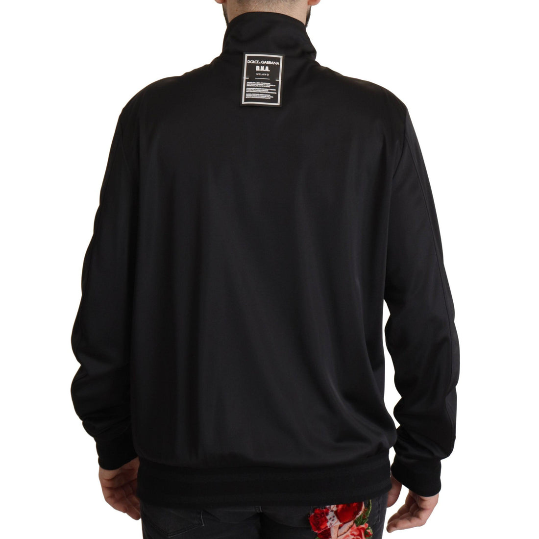 Dolce & Gabbana Black Full Zip Long Sleeve D.N.A Sports Sweater