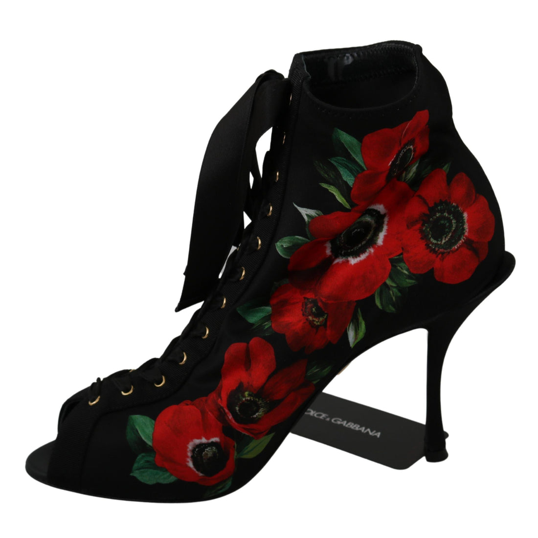 Dolce & Gabbana Elegant Floral Heel Booties