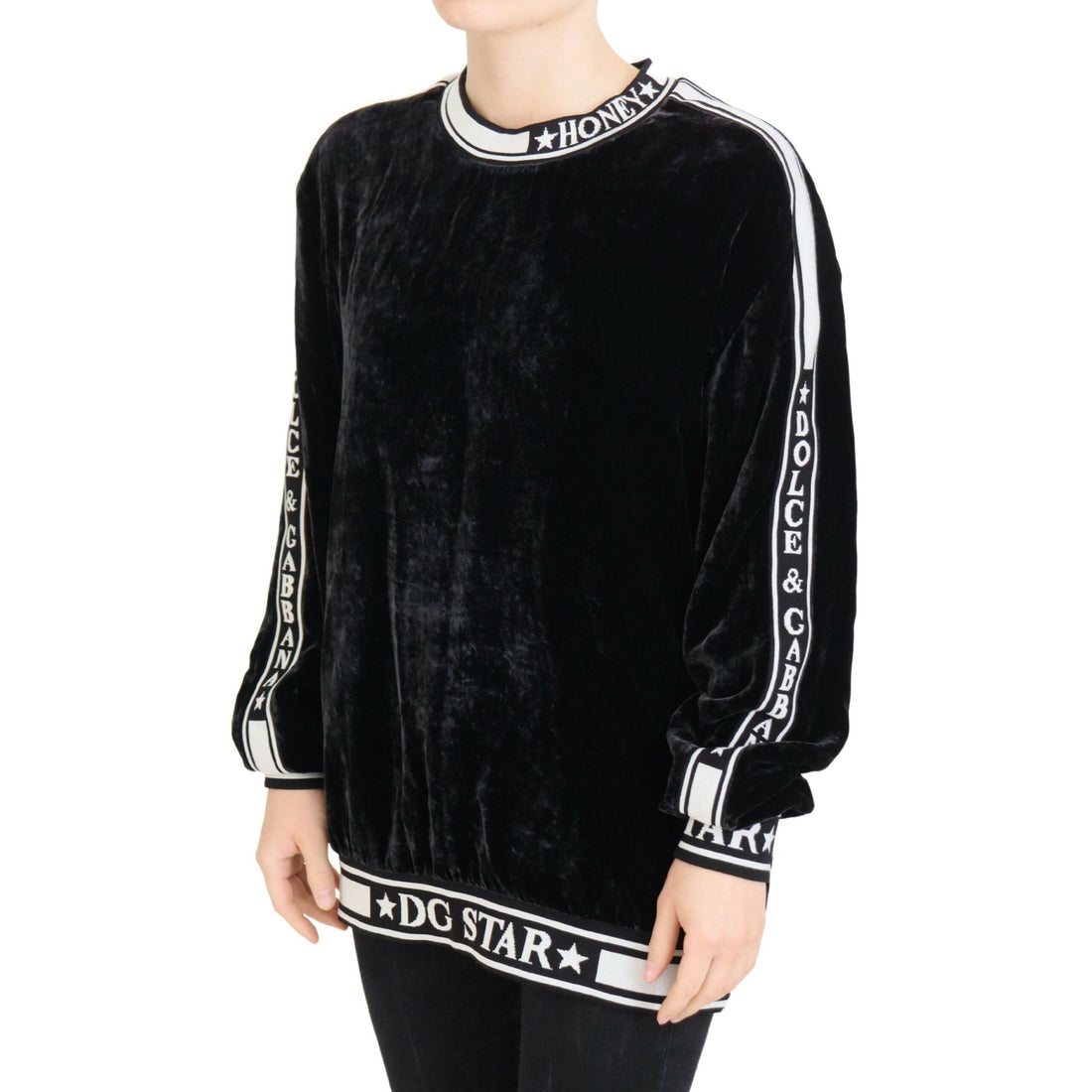Dolce & Gabbana Elegant Silk Blend Velvet Sweater