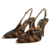Dolce & Gabbana Tiger Pattern Slingback Heels Pumps