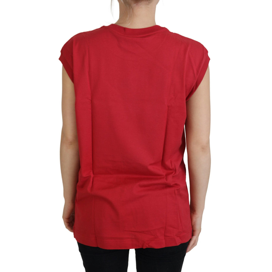 Dolce & Gabbana Elegant Red Sleeveless Cotton Tank Top