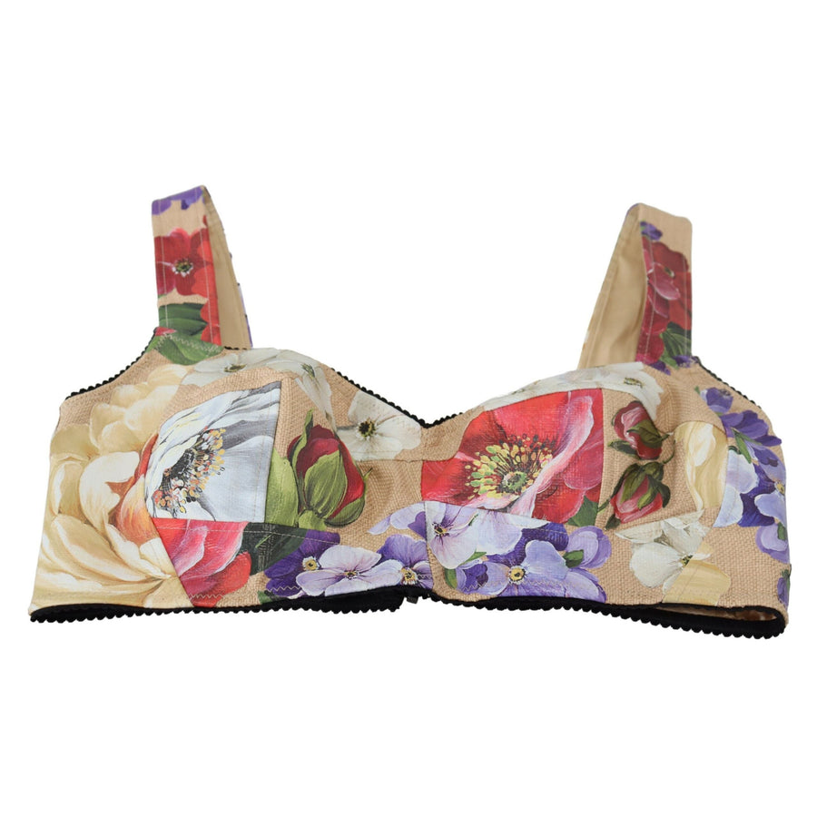 Dolce & Gabbana Floral Print Bustier Crop Top