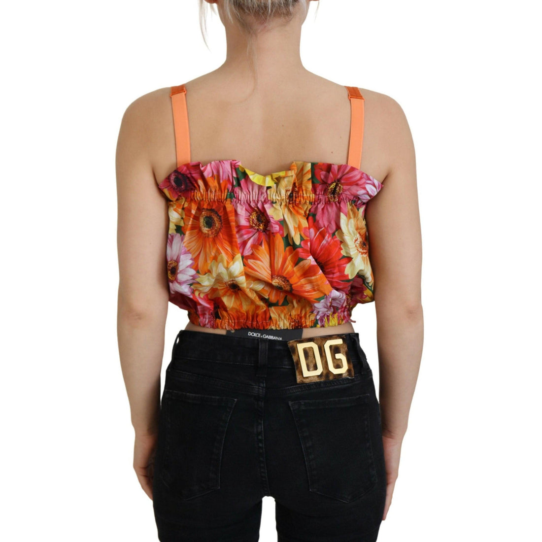 Dolce & Gabbana Floral Elegance Sleeveless Cropped Top