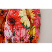 Dolce & Gabbana Blouse Cropped Floral Cotton Tank Top