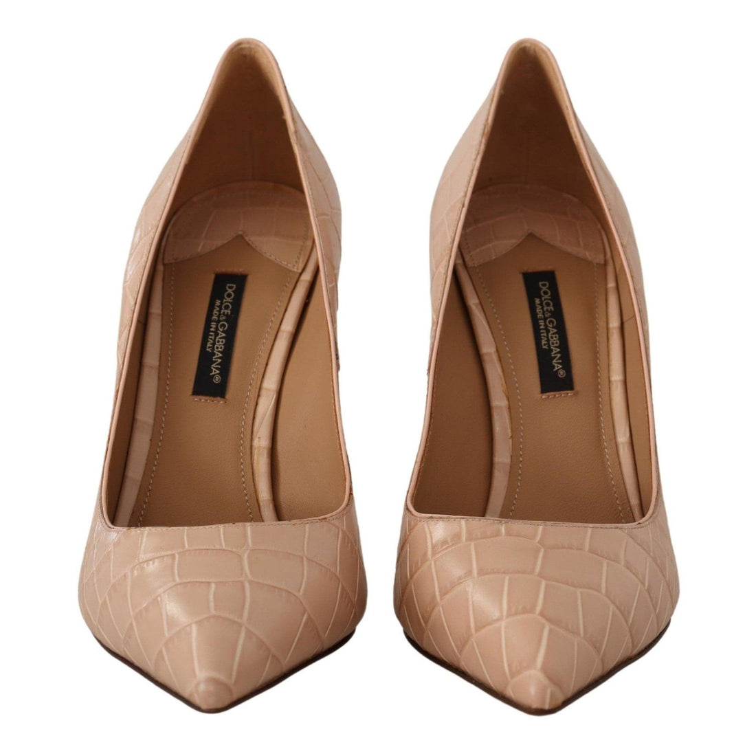 Dolce & Gabbana Beige Leather Bellucci Heels Pumps Shoes