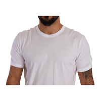 Dolce & Gabbana White Crewneck Short Sleeve Cotton T-shirt