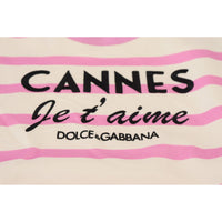 Dolce & Gabbana White Pink CANNES Exclusive T-shirt