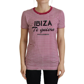 Dolce & Gabbana White Pink IBIZA Exclusive T-shirt