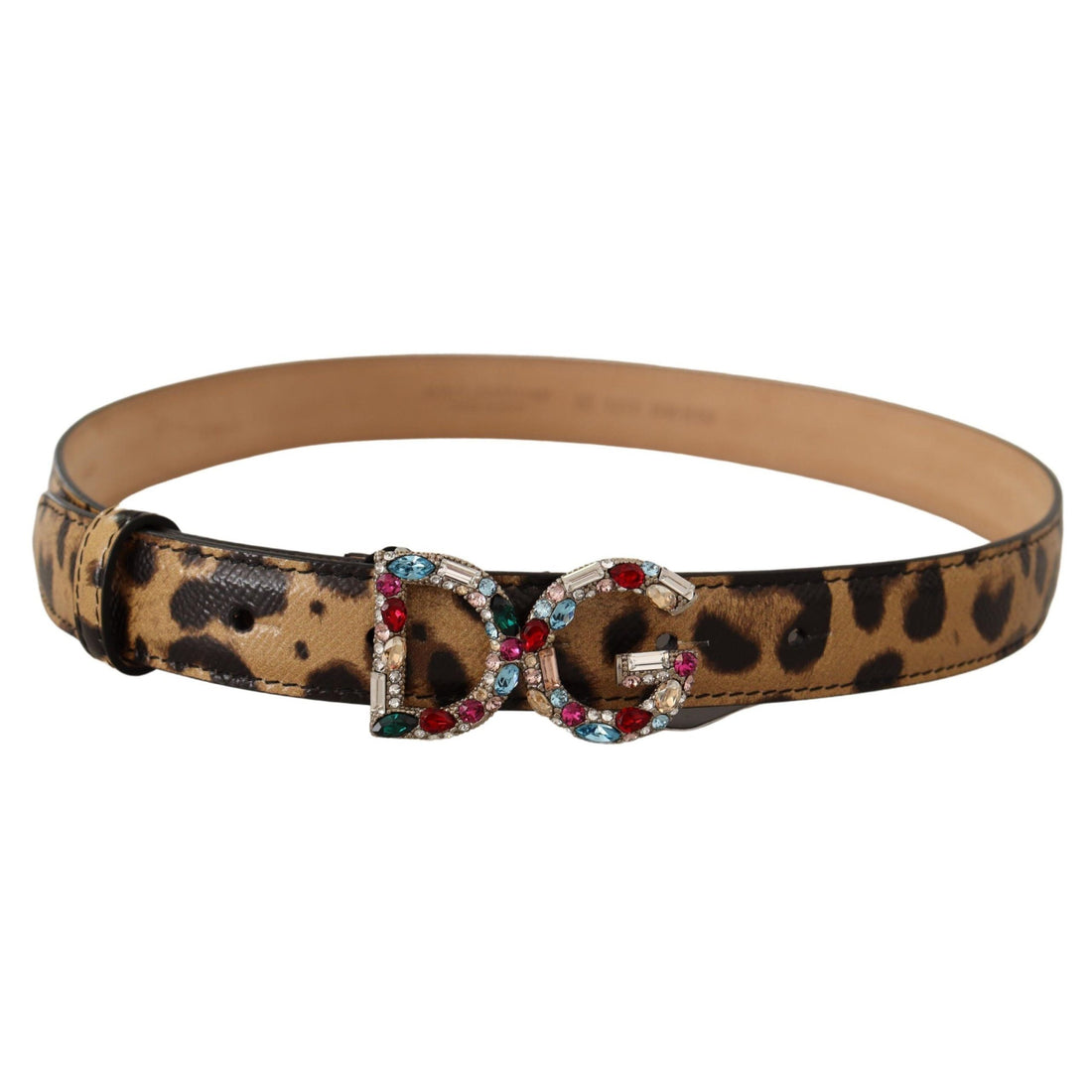 Dolce & Gabbana Elegant Crystal-Embellished Leopard Belt