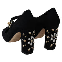 Dolce & Gabbana Elegant Black Suede Mary Janes Pumps