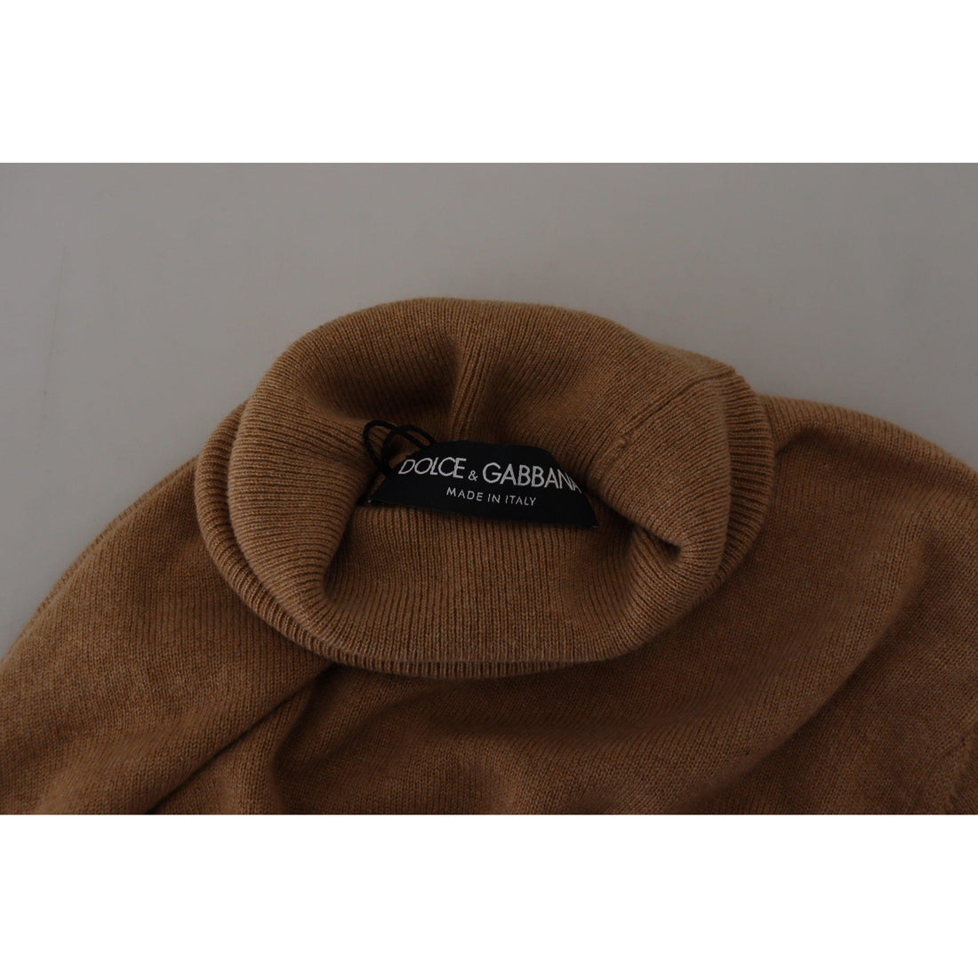 Dolce & Gabbana Beige Cashmere Turtleneck Pullover Sweater