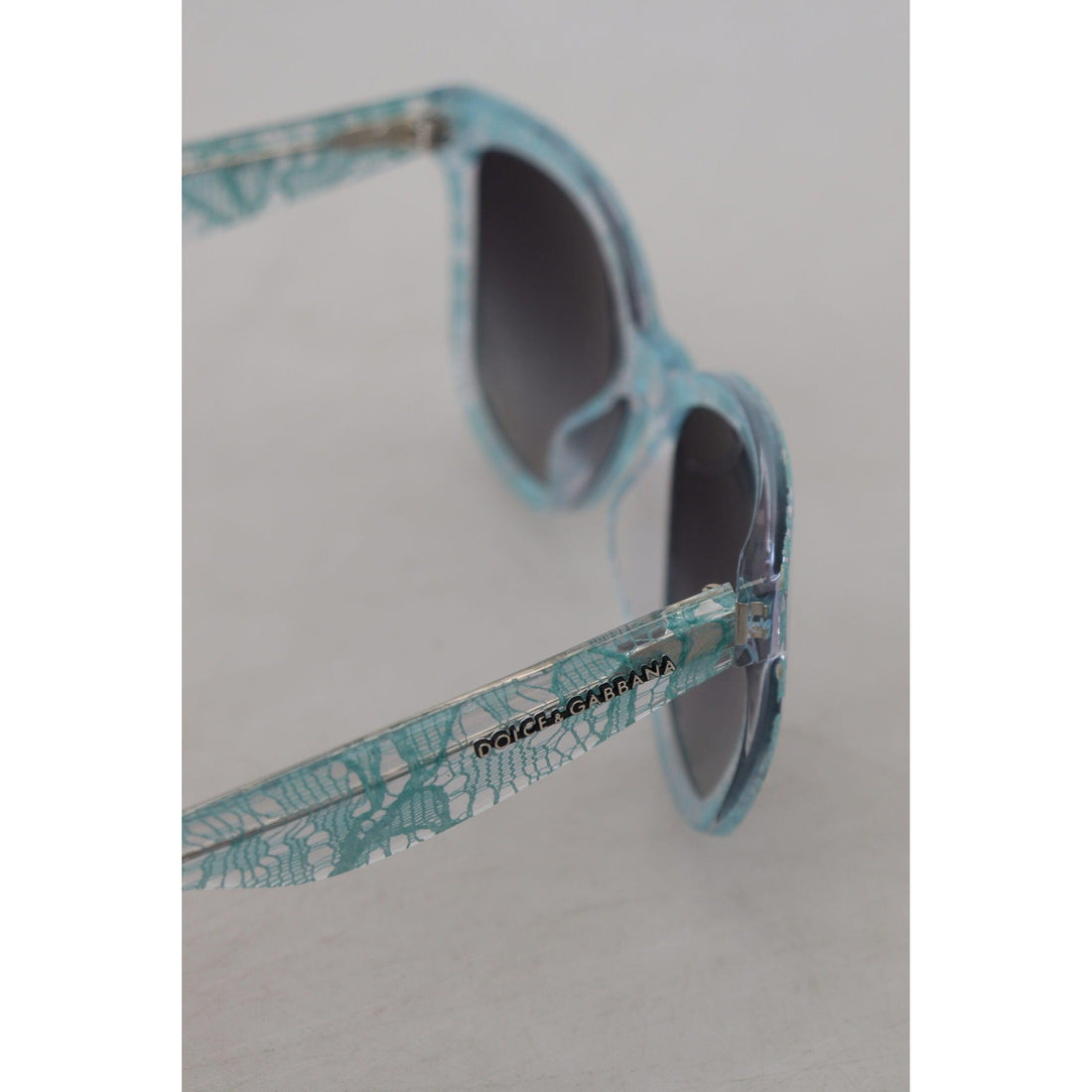 Dolce & Gabbana Elegant Blue Lace Detail Sunglasses