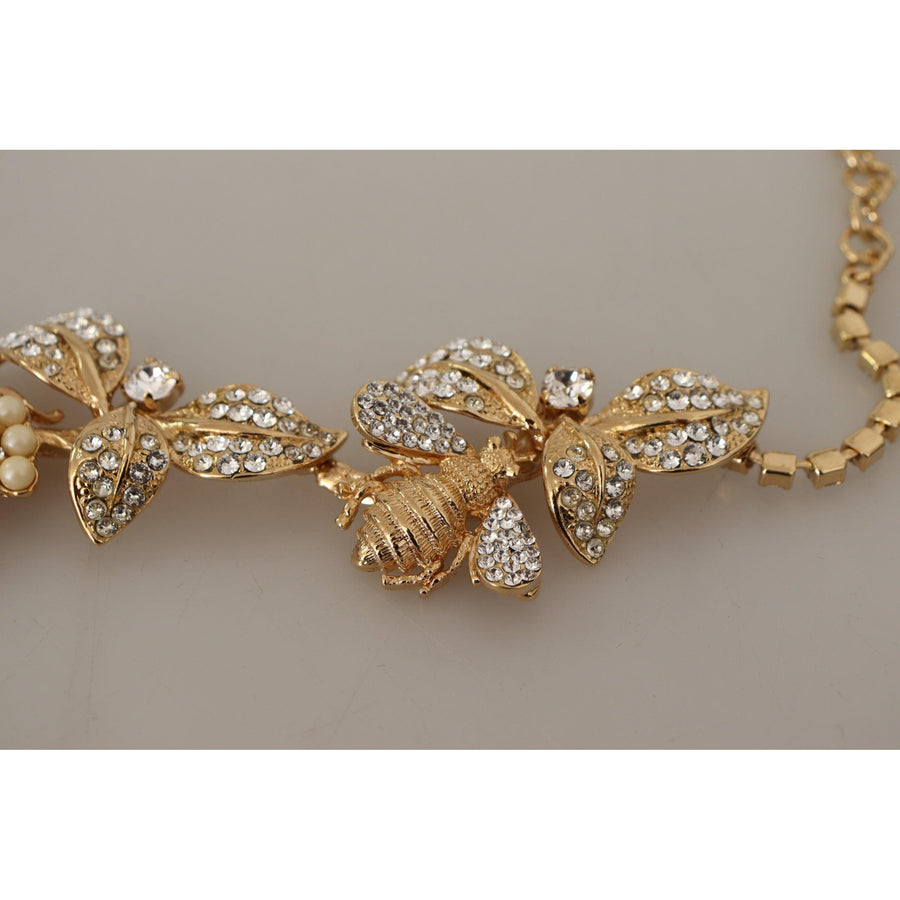 Dolce & Gabbana Elegant Sicily Floral Bug Statement Necklace