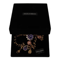 Dolce & Gabbana Elegant Floral Crystal Statement Necklace