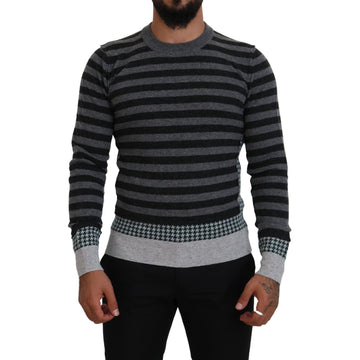 Dolce & Gabbana Elegant Striped Wool Crewneck Sweater