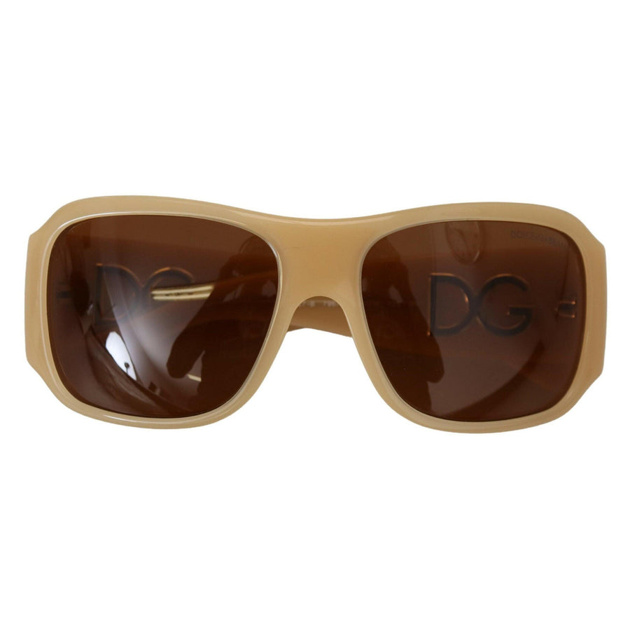 Dolce & Gabbana Elegant Cream Swarovski Sunglasses
