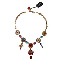 Dolce & Gabbana Elegant Floral Statement Necklace