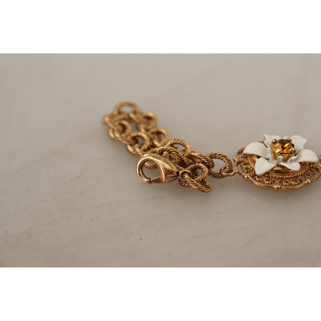 Dolce & Gabbana Elegant Floral Statement Necklace
