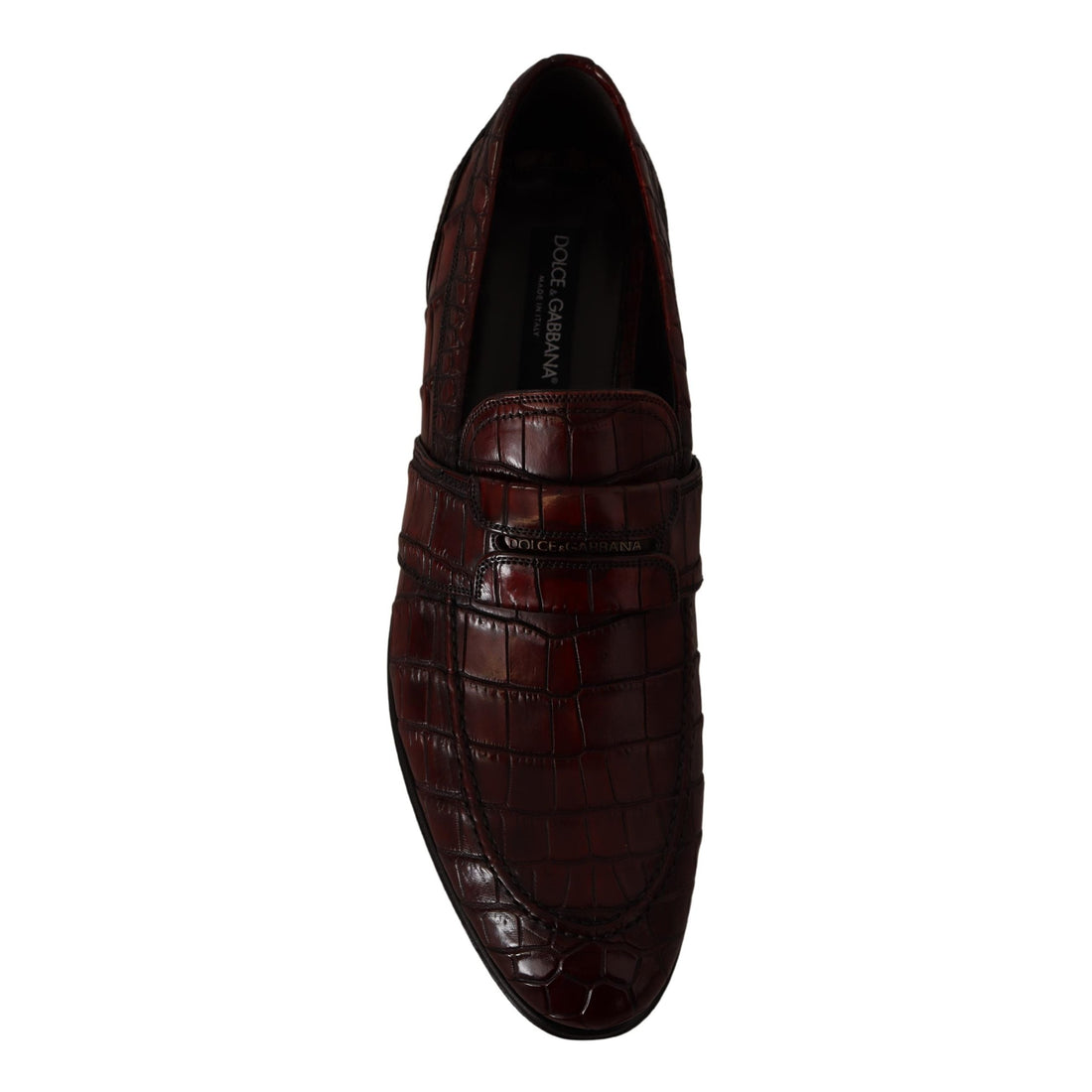 Dolce & Gabbana Bordeaux Exotic Leather Dress Derby  Shoes