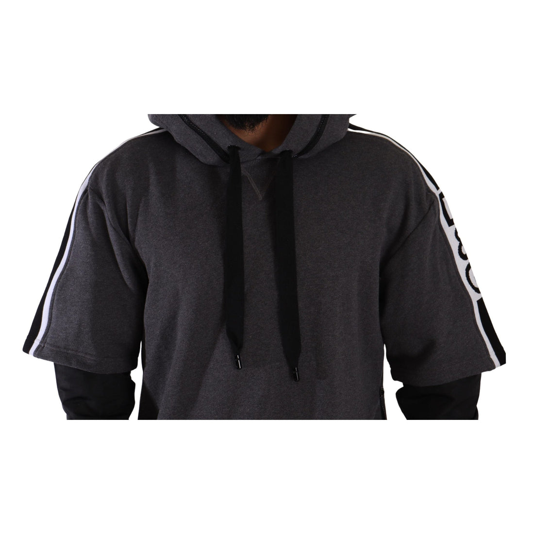 Dolce & Gabbana Gray Black Cotton Hooded #DGMILLENNIALS Sweater