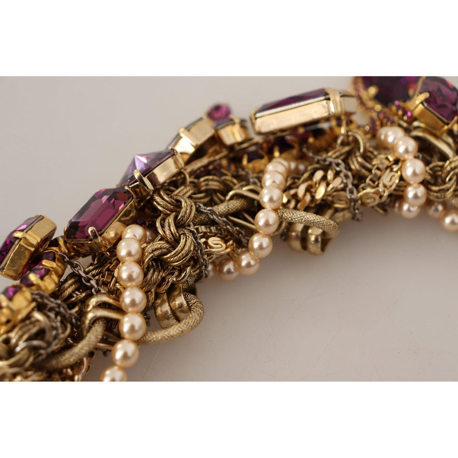 Dolce & Gabbana Sicilian Sparkle Gold-Tone Statement Necklace