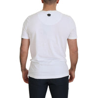 Dolce & Gabbana White Cotton Logo Patch Short Sleeve T-shirt